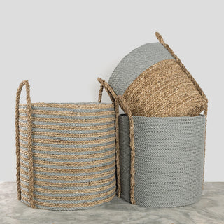 Large Handled Seagrass Basket - Set of 3